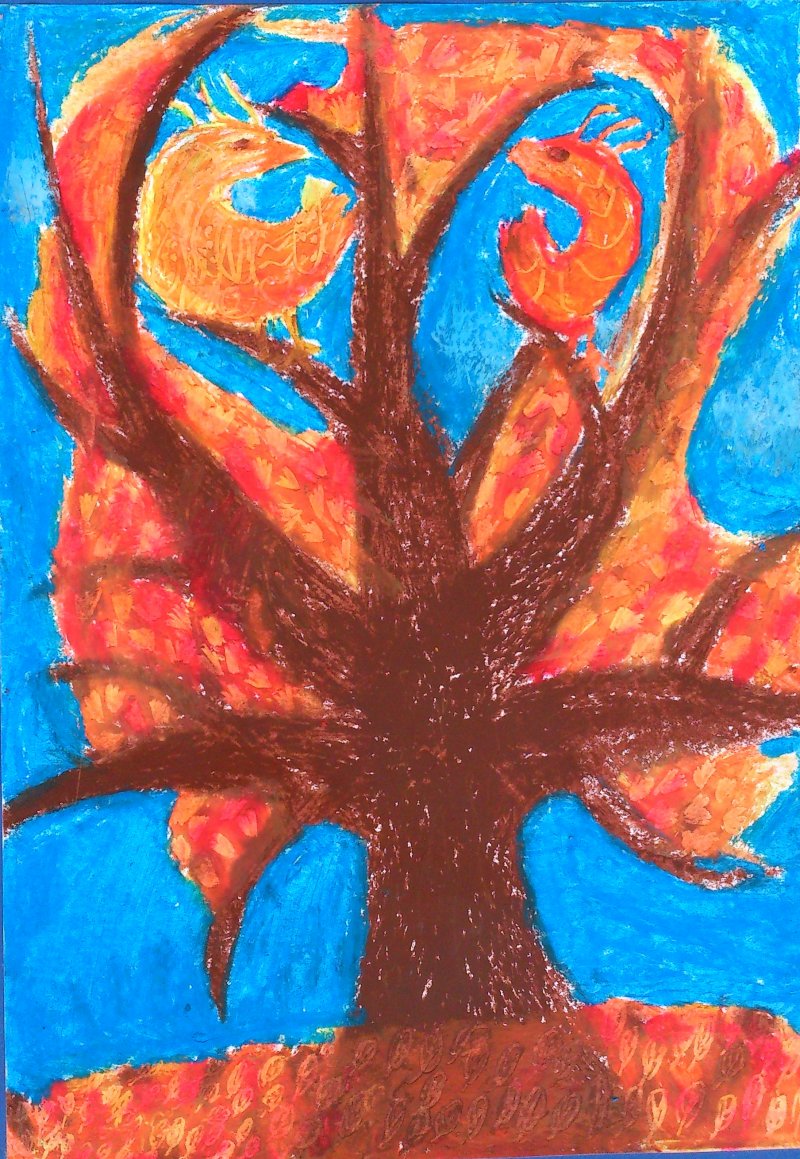 Aranyos rajzok: Mongyi András - Madarak őszi fán