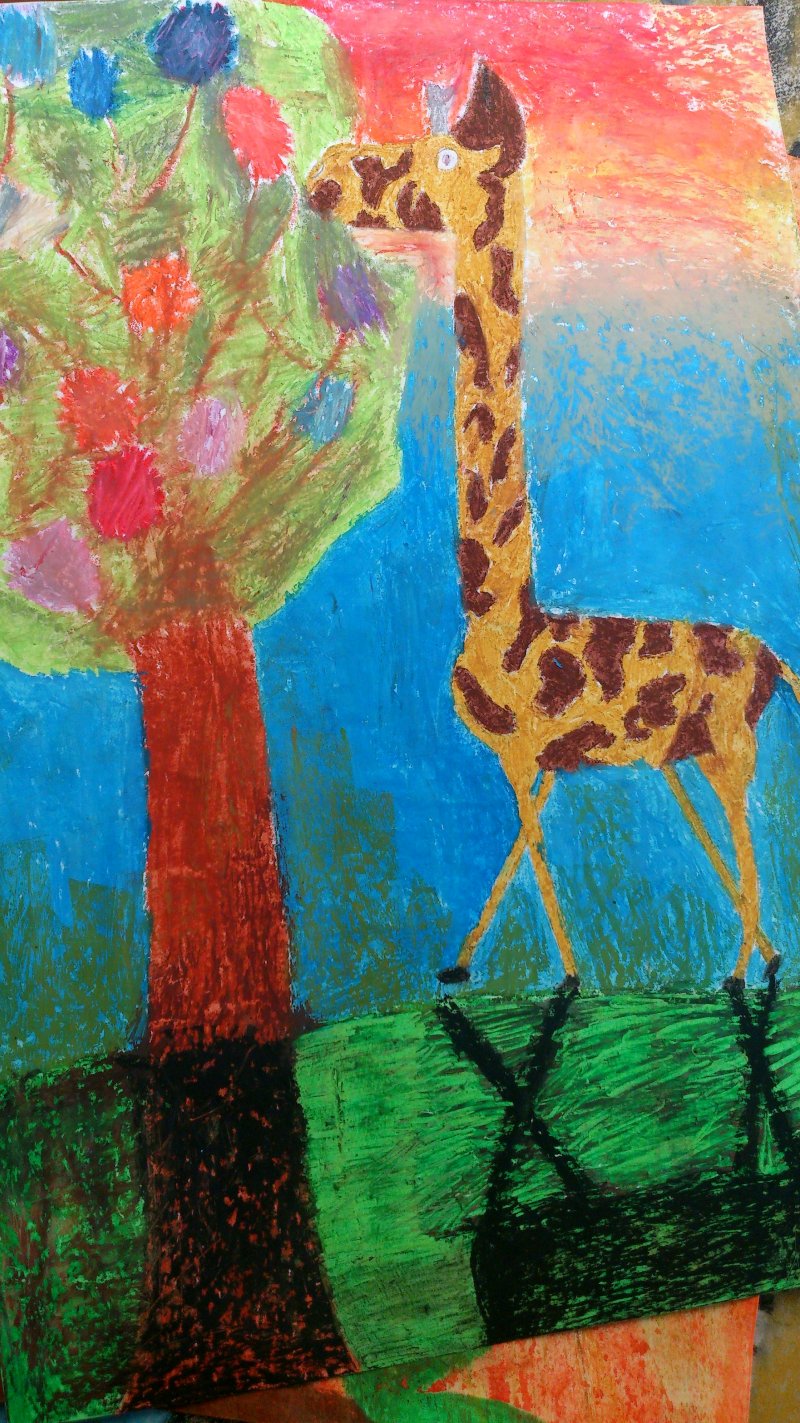 Aranyos rajzok: Hojsza Anna - Legelő zsiráf